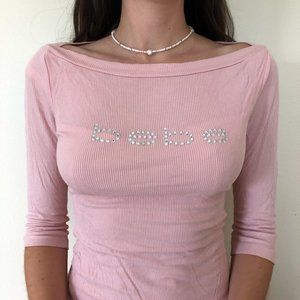 *SOLD* VINTAGE 💕 Bebe rhinestone tee